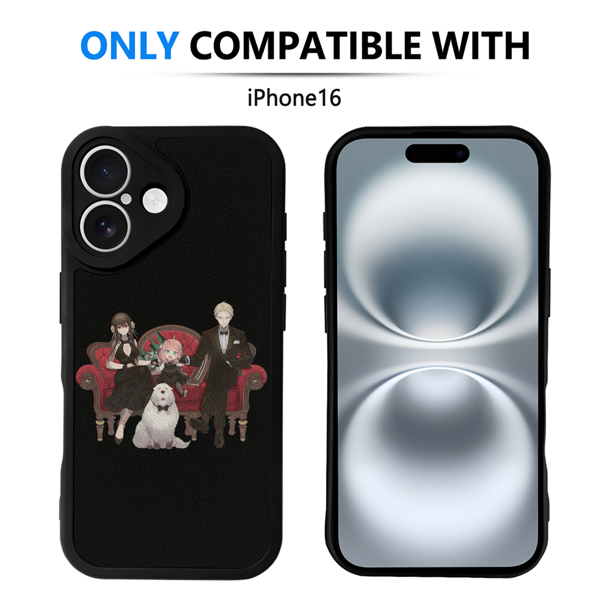 （画像用） SPY×FAMILY间谍家家酒 【iPhone 16シリーズ対応】シリコンスマホケース（レザー調） 材質：シリコン